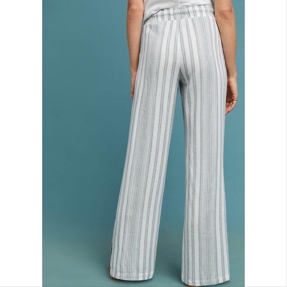 Anthropologie Cloth & Stone Striped Wide Leg Pants - Picture 3 of 6